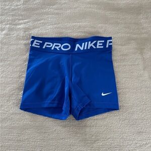 Nike Pro Blue Athletic Shorts 3”
